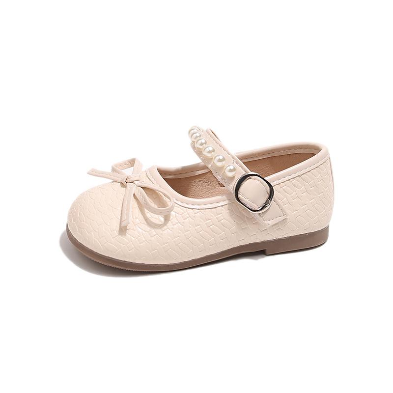 Zapatos de cuero de niñas 2026 primavera y otoño nuevos zapatos de moda infantil Pearl Princess arco dulce zapatos de suela suave image 6