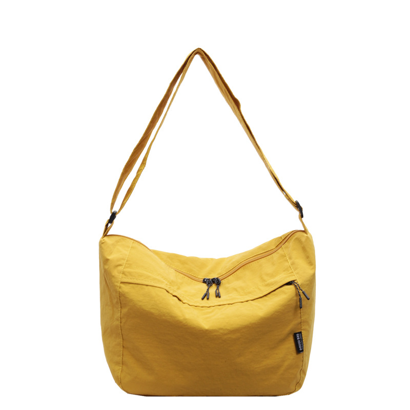 Japanese Style Casual Waterproof Nylon Crossbody Messenger Bag, Women's Designer Niche Retro Commuter Dumpling Shoulder Bag - Thumbnail 5