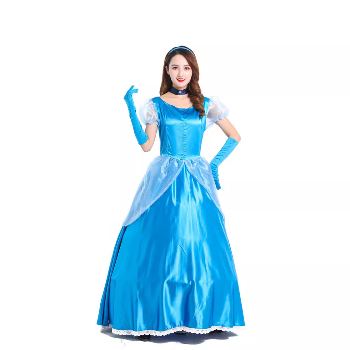 Halloween Grimm's Fairy Tales Cinderella Princess Tiana Cosplay Costume New Adult Stage Performance Costume