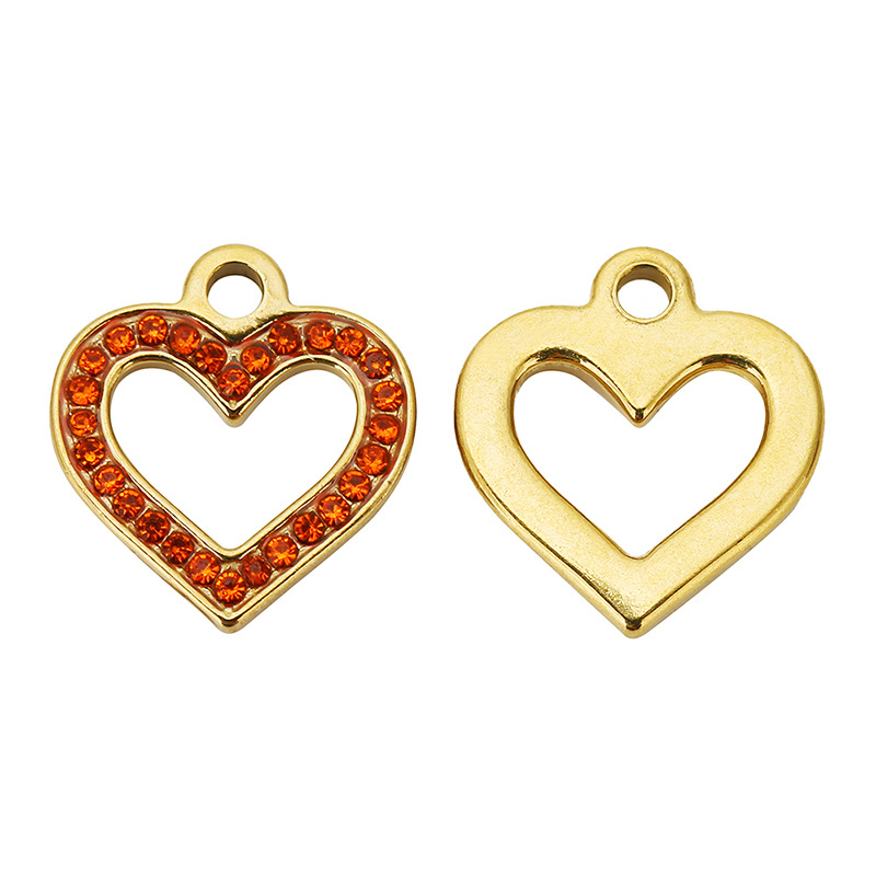 DIY Jewelry Accessories Classification 5 PCS/Package 304 Stainless Steel Heart Shape Pendant