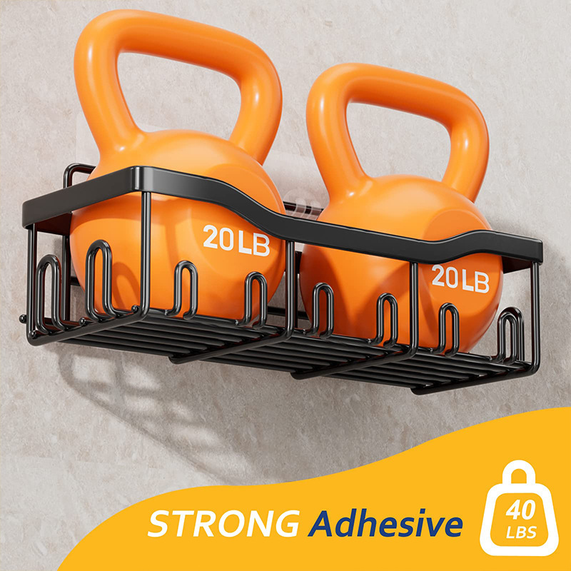 Rack de baño montado en la pared a prueba de polvo para inodoro sin perforación para almacenar artículos de higiene rack de almacenamiento rack de ducha montado en la pared a prueba de óxido