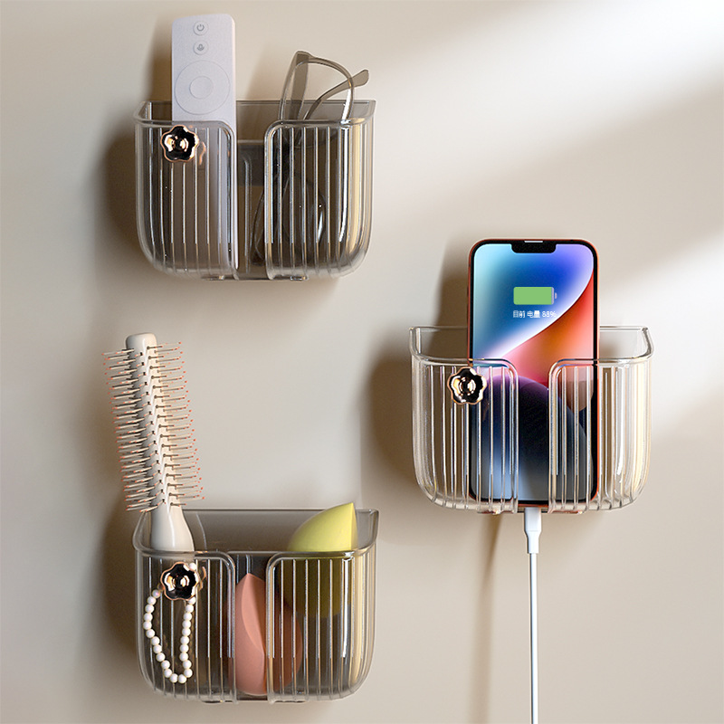 Individually Designed Light Luxury PET Wall-Hanging Storage Box, Remote Control Storage for Bathroom and Living Room, Miscellaneous Organization