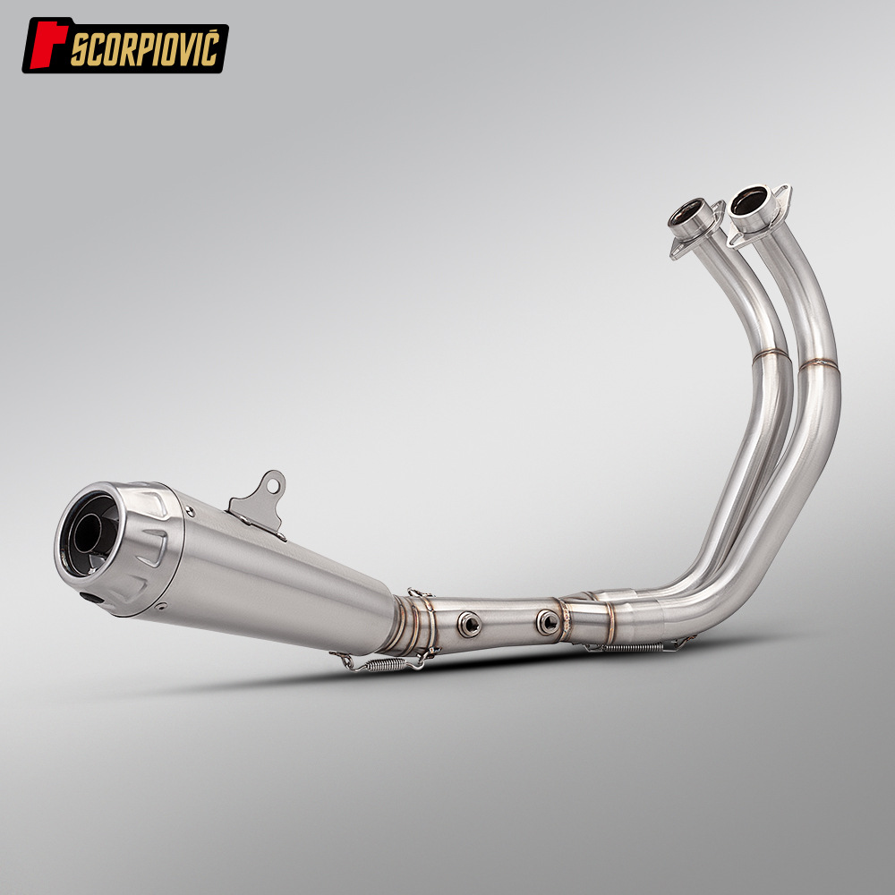 Suitable for Mt07 Full Exhaust Modification, Stainless Steel Front Exhaust Pipe, Arrow Brand Ar Scorpio Tail Section Silencer