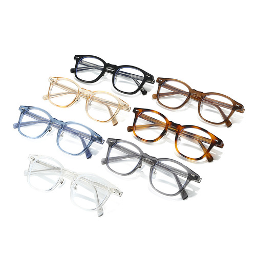 Men's and Women's 25th New Fashion TR90 Pin Foot Frame Glasses, Plain Overlays, Literary Leisure, Simple Anti-Blue Light