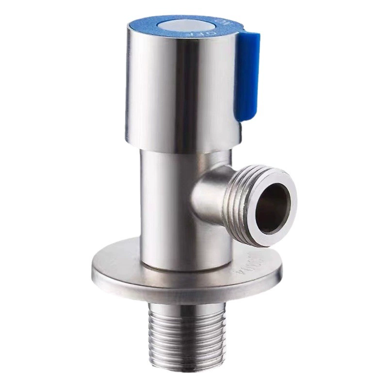 Угловой клапан из нержавеющей стали 304, утолщенный медный треугольный клапан для горячей и холодной воды, водонагреватель, один в два выхода, 4-дюймовый клапан