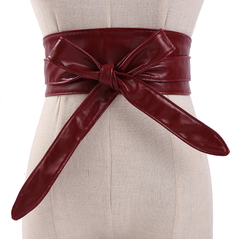 Estilo coreano de las mujeres simple cinturón de cuero cintura ajustable cinturón elástico Moda cinturón de abrigo