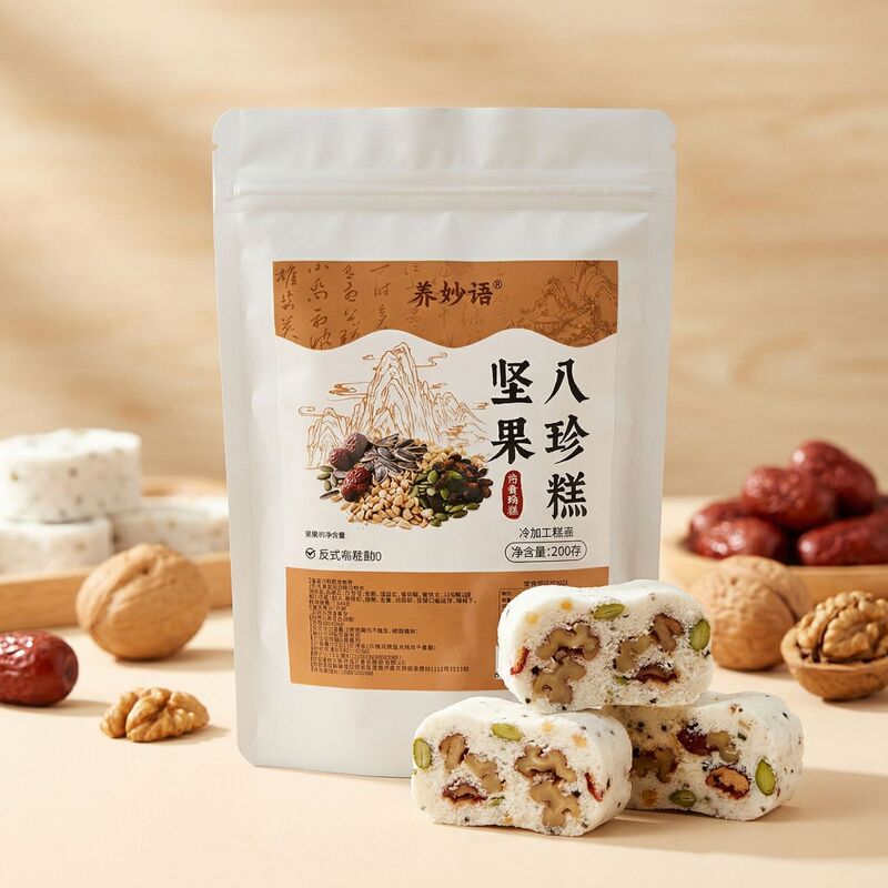 Nut Eight Treasures Cake with 0 Trans Fatty Acids, Snacks for Middle-Aged and Elderly People, Hotel Afternoon Tea Pastries, Wholesale from the Source Factory