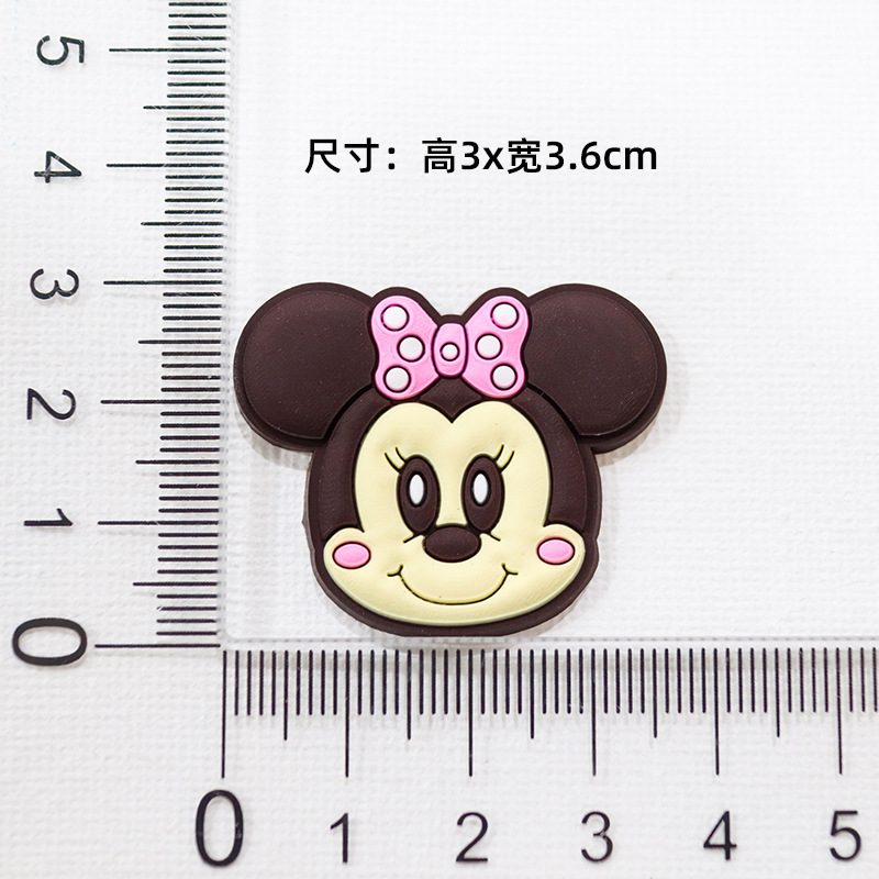 大小ミッキーミニーミッキーマウス DIY 漫画装飾アクセサリー携帯電話ケースパッチ下駄スリッパバックルステッカー|undefined