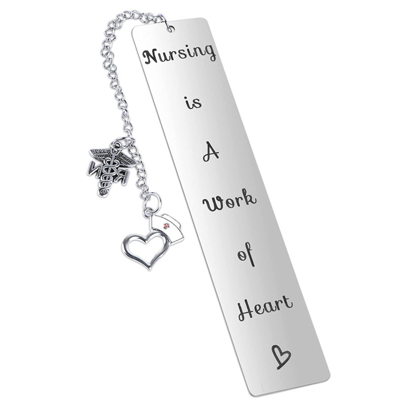 Marcadores de acero inoxidable europeos y americanos Regalos de la temporada de graduación Grabado con láser Gracias Regalos del día del maestro Libro Marcadores de metal