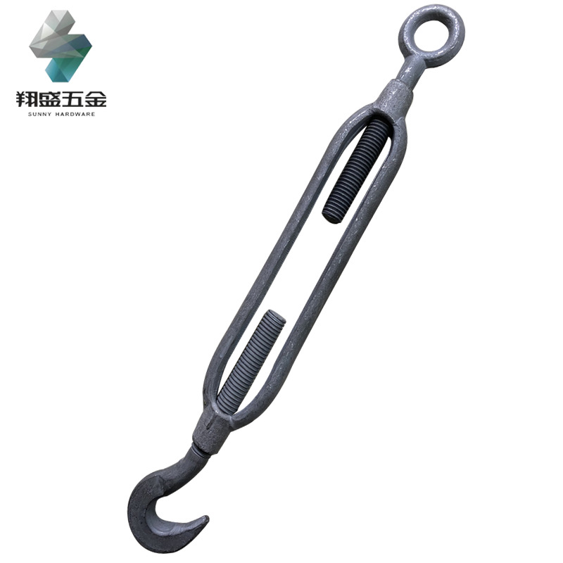 镀锌国标开体花篮螺丝热镀锌拉紧器收紧器伸缩紧绳器玛钢花兰螺栓