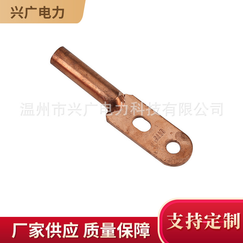 供应批发DT铜接线端子 铜双孔型接线端子