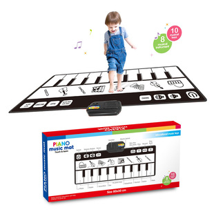 Cross-Border black and white electronic organ music blanket children's music early education Enlightenment music dance blanket piano toy