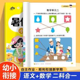 幼儿园快乐假期暑假作业小中大班幼小衔接学前语言数学拼音练习册