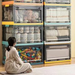 本収納ボックス側ドア屋外車載収納ボックス学生寮本箱玩具雑物透明収納ボックス