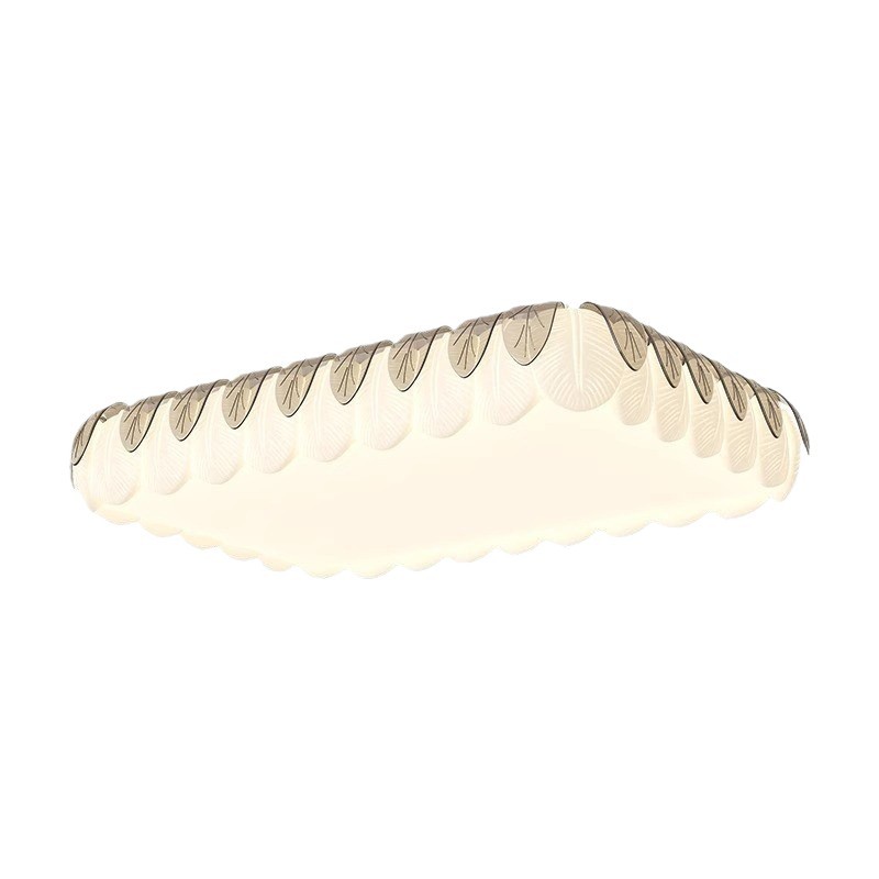 [Seleccionado cuidadosamente] Lámpara de techo de hojas creativas de estilo crema, dormitorio moderno simple, habitación cálida, comedor, sala de estudio, lámpara