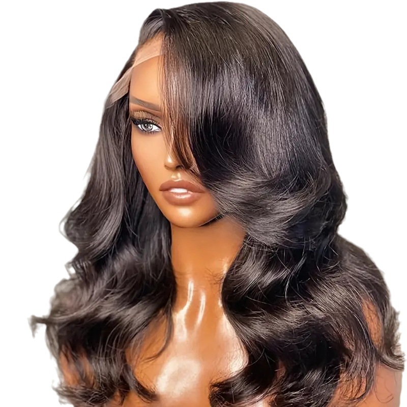 Medium Length Wavy Wig Popular Lace Synthetic Hair Extensions Suitable For Various Occasions And Settings._voghion.com