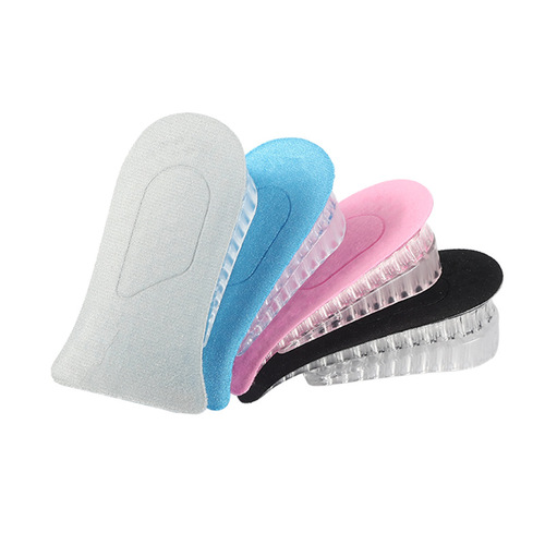 Invisible breathable sweat-absorbent silicone anti-odor half size heel pad for men and women boots inner heightening insole wholesale