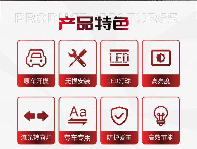Suitable for 21-25 Models of Geely Xingyue L Rear Bumper Lights, Xingyue L Monjaro Special Modified Led Brake Tail Lights