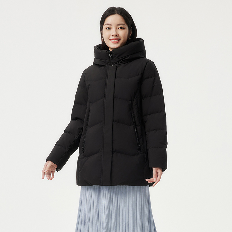 Tambor Down Jacket 어머니의 긴 편안한 따뜻한 두꺼운 중년 및 노인 여성 자켓 510506Z
