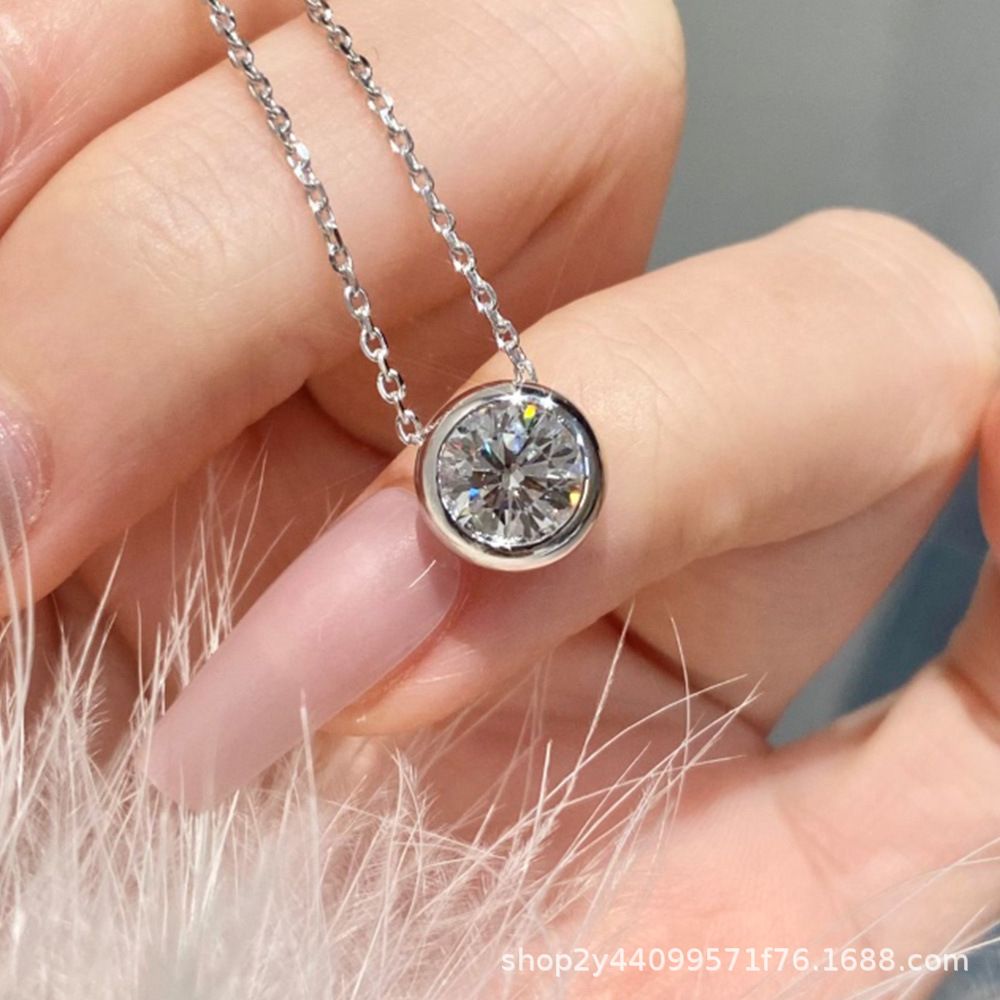 Shuibei Fine Crafts S925 Silver Bubble Cultured Diamond Necklace - Source Factory Wholesale IGI Quality Cultured Diamonds for Women (Instagram Style)