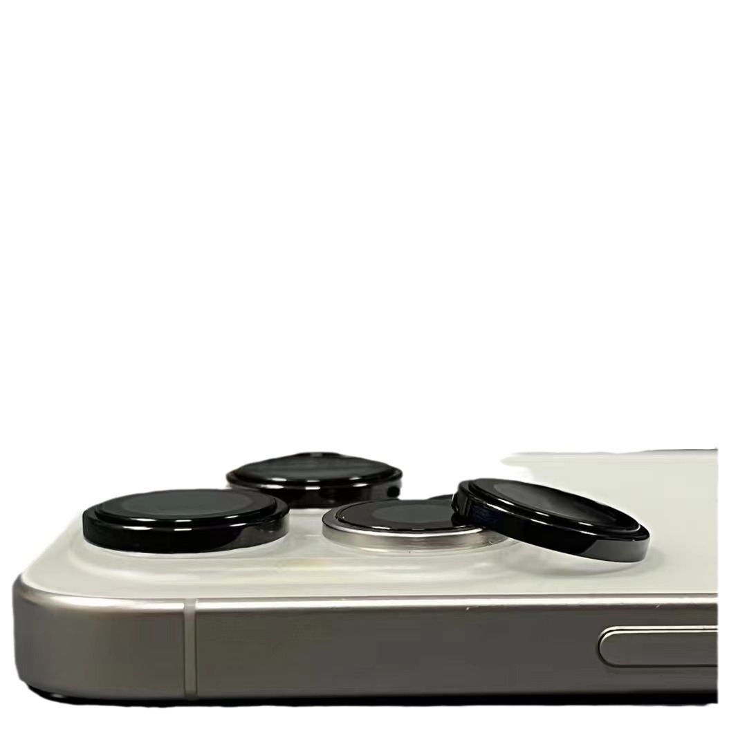 Aplicable para iPhone16pro película de lente de vidrio de zafiro ANANK galvanoplastia antipermeación película de ojo de halcón de metal anti-rascar