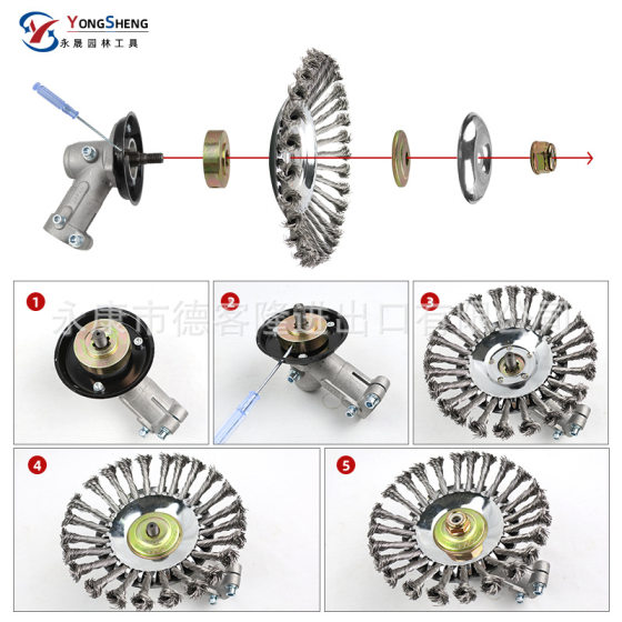 Gasoline lawn mower universal wire weeding wheel weeding head weeding tray new twisted wire weeding tray 6 inch 8 inch
