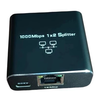 Wholesale Rj45 Gigabit Network Splitter Broadband Routing Network Switch One-To-Two Network Splitter Expansion