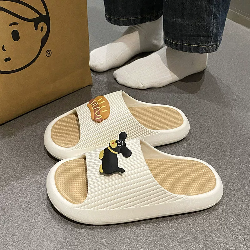 Мультяшные тапочки хот-дог женские летние носки