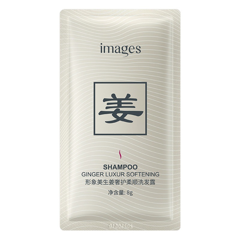 Imagen belleza jengibre cuidado de lujo champú suave limpieza profunda suave hidratante cabello portátil pieza de champú