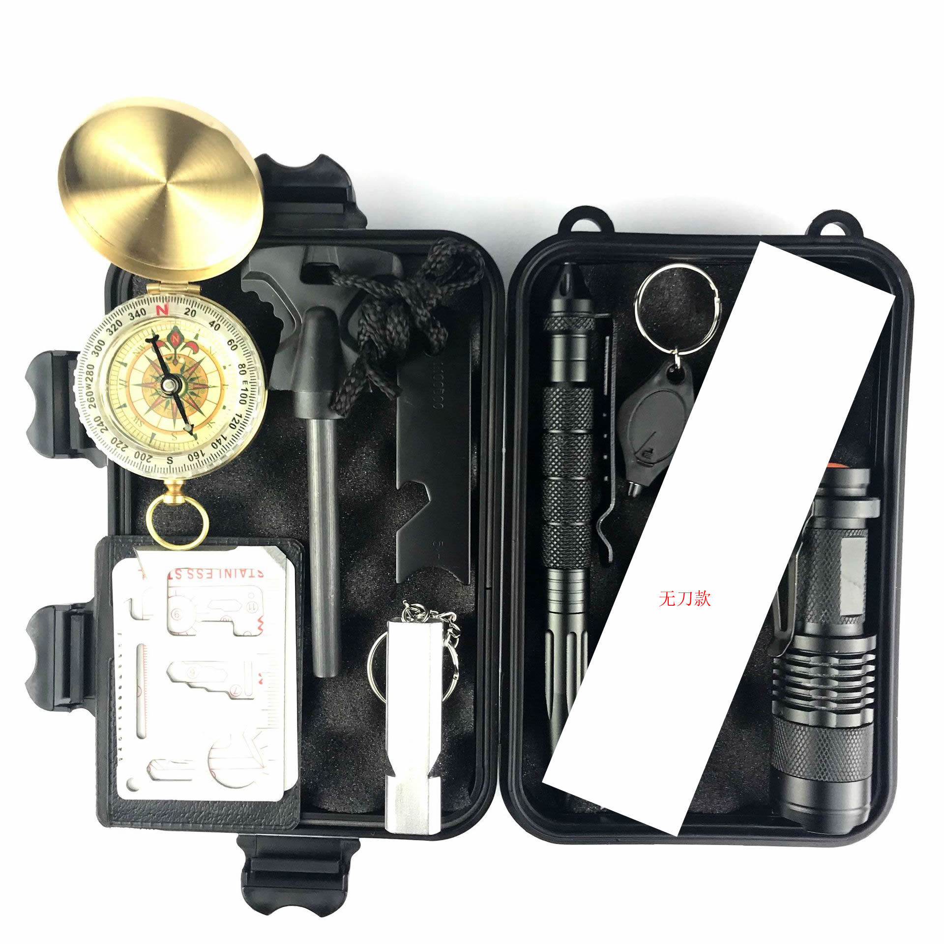 Equipo de actualización aventura supervivencia manta herramienta traje multi-función campo supervivencia brújula Primeros Auxilios