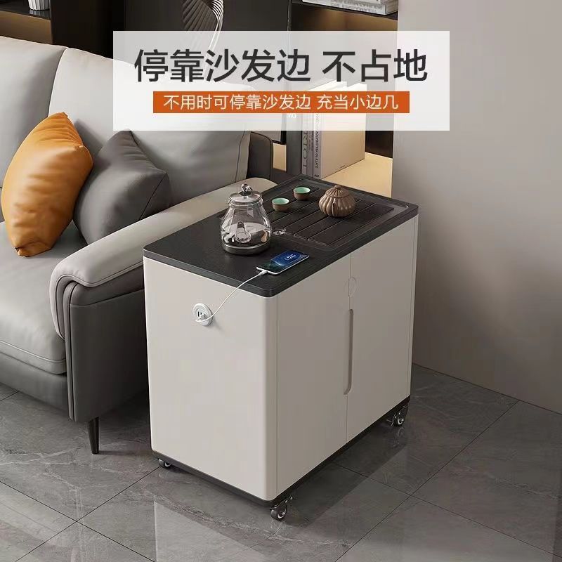 可移動智能茶台多功能烏金石茶桌輕奢家用功夫茶几燒水煮茶茶水櫃