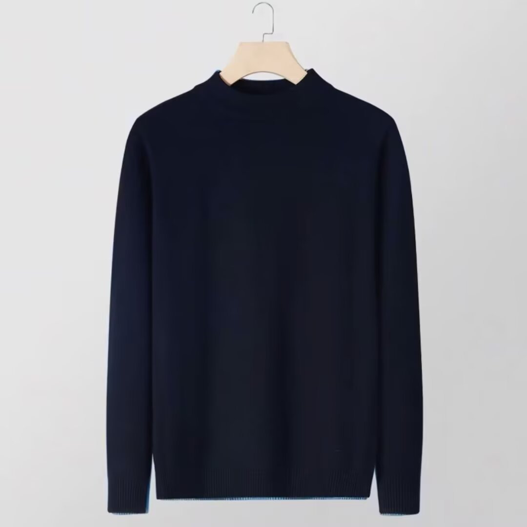 Men's Clothing Solid Color Knit Sweater - Soft & Warm Crewneck Pullover For Fall & Winter, Casual Slim Fit Long Sleeve Top (Multiple Colors & Sizes)_viptrois.com