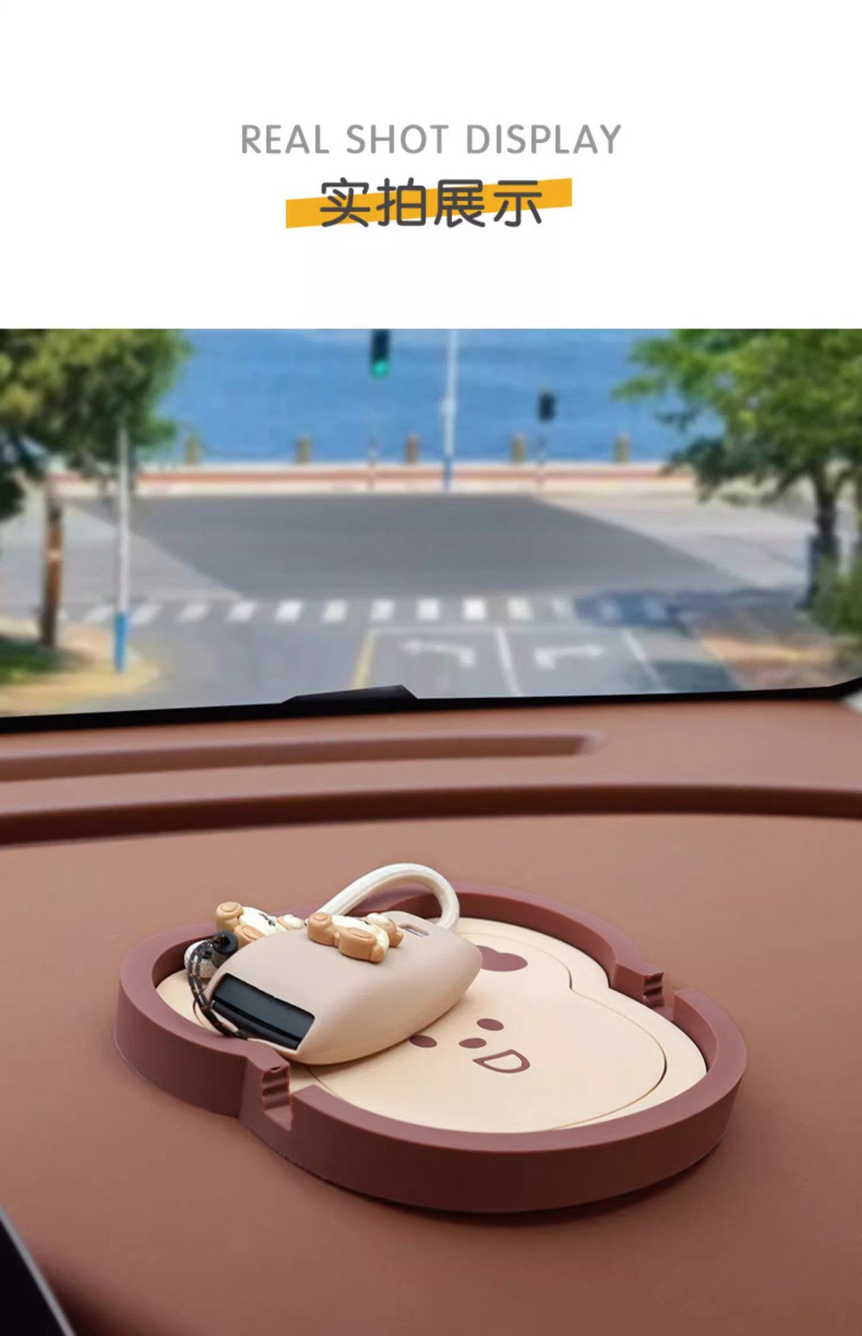 Car Phone Holder Anti-Slip Mat for Women Dashboard Cartoon Multifunctional Car Phone Holder Silicone Anti-Slip
