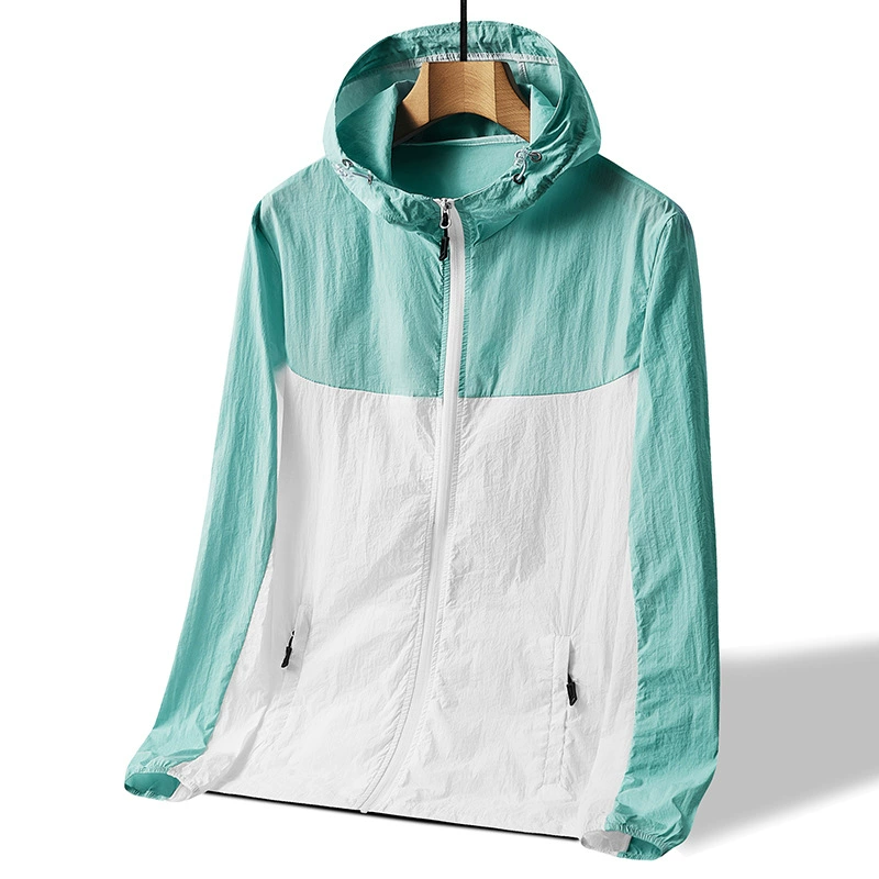 2025 Новый Гонконгский стиль, цветная защитная одежда с капюшоном для мужчин, летняя UPF50 + тонкая уличная одежда для пар для женщин