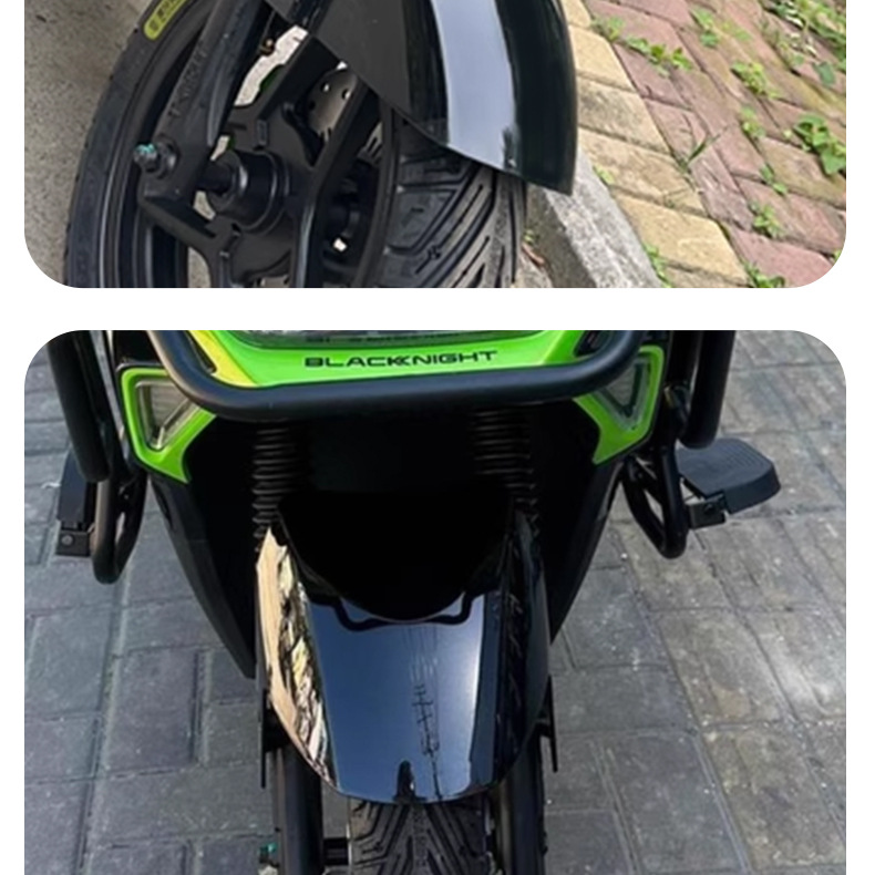 Suitable for Racing Pigeon Black Knight E10 Front Fender Thickeneded Anti-Aging Mud Tiles Anti-Scratch and Wear-Resistant Front Wheel Modified Mud Tiles