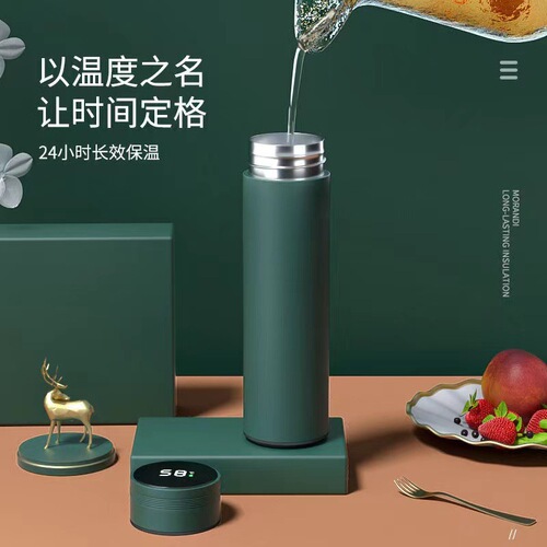 Smart Temperature Measuring 316 Stainless Steel Insulated Cup Morandi Color Insulated Cup Gift Box Insulated Cup Portable Water Bottle