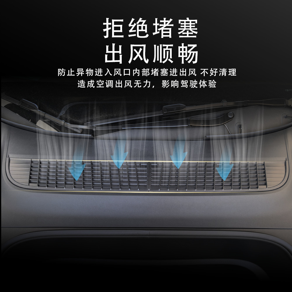 Suitable for Tesla Model Y/Yl Air Conditioning Inlet Protection Cover, Anti-Dirt Net, Air Conditioning Inlet Insect-Proof Net