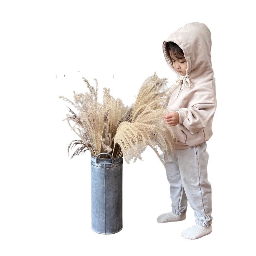 Versión coreana de la chaqueta de suéter con cremallera con capucha cómoda casual para niños y niñas