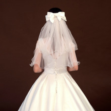 新娘结婚礼仪头纱 婚纱礼服婚庆头纱 写真领证登记造型纱3007