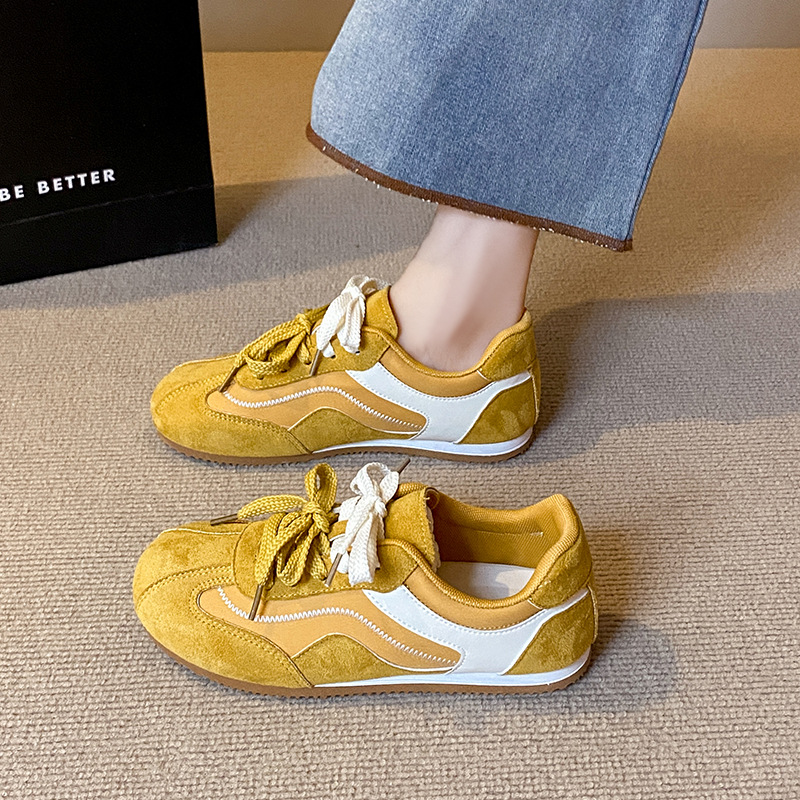 Púrpura retro plano zapatos de entrenamiento para mujeres 2025 nueva moda versátil y cómodo ligero al aire libre zapatos casuales Agan