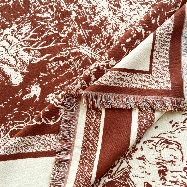 Écharpe en cachemire d'imitation chaude d'hiver avec pompons, écharpe carrée douce, confortable, épaisse et de grande taille, châle_voghion.com