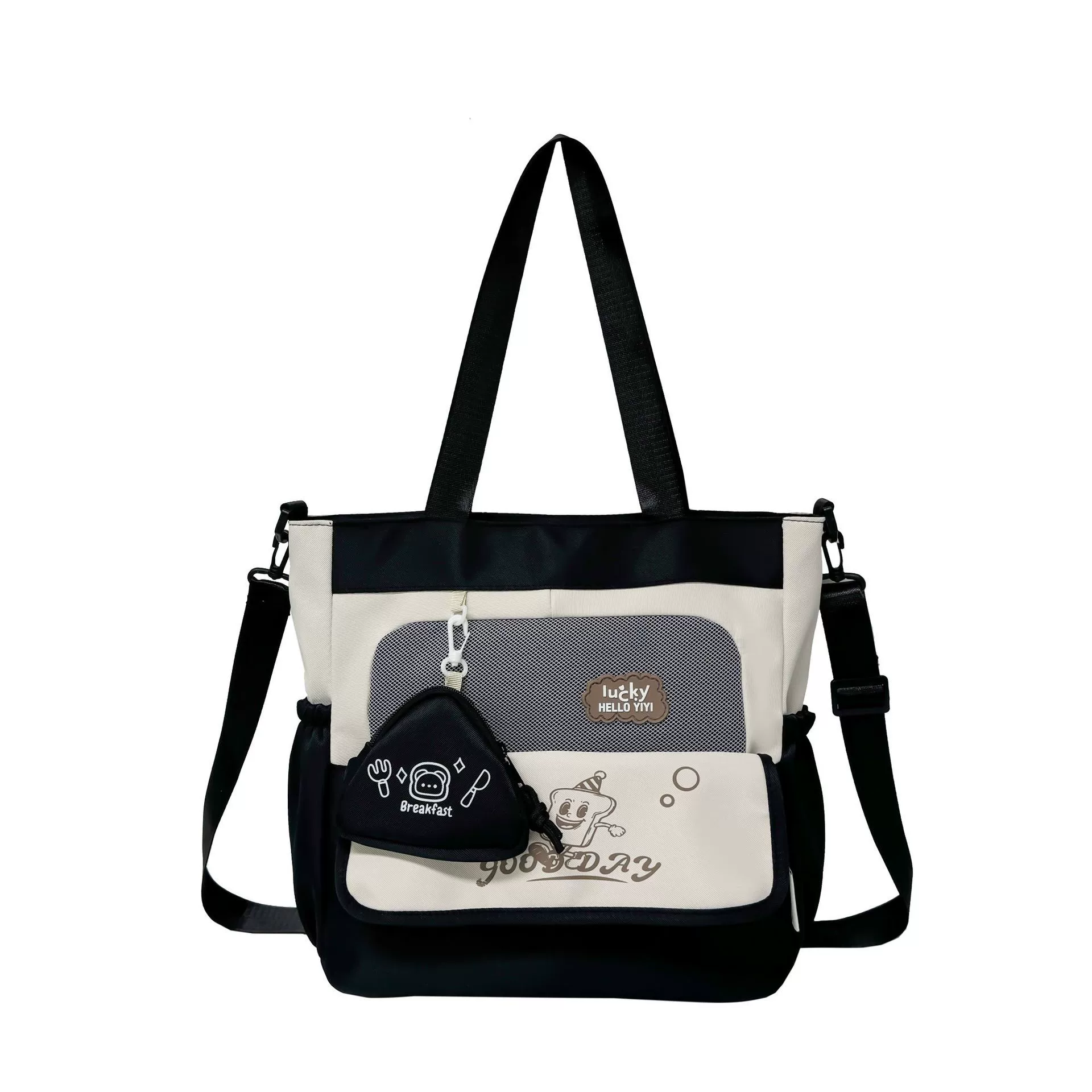 Brand cute universal one-shoulder bag for leisure, linen bag, Korean style, for students