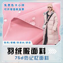圣汇 75d仿记忆羽绒服面料 防水风衣布料秋冬棉衣夹克羽绒面料布