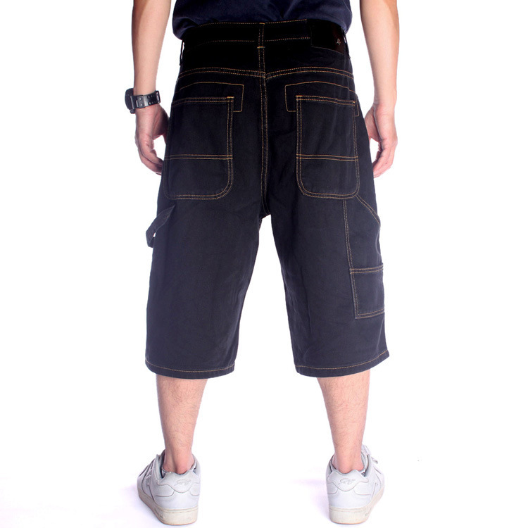 Cross-border European and American Multi-pocket Street Dance Skateboard Pants Men's Trendy Loose Hip-hop Denim Pants plus size Casual Cropped Pants Cross-border European and American Multi-pocket Street Dance Skateboard Pants Men's Trendy Loose Hip-hop Denim Pants plus size Casual Cropped Pants