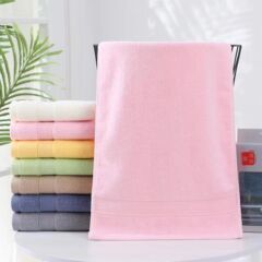 LONGLI Seven-Color Cotton Thick Adult Solid Color Pure Cotton Towel Set Bathroom Towel Wedding Guest Gift Set