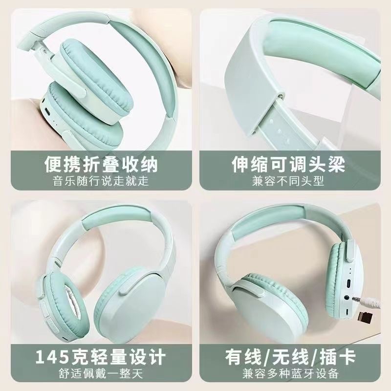 P2961 Auriculares Bluetooth Auriculares de dibujos animados para estudiantes Macarons Regalos para juegos móviles Auriculares inalámbricos