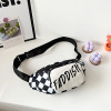 Foreign trade children Chest pack 2022 new pattern Trend fashion lattice boy The single shoulder bag Chessboard grid personality Waist pack