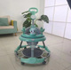 Green silent wheel + music toy plate + push handle + foot pad