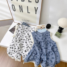 清仓不退甜美蕾丝花边小飞袖衬衫女宽松设计感小众娃娃衫上衣6007