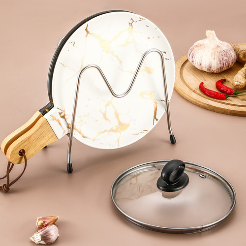 Stainless steel M-shaped pot cover rack kitchen household dish chopping board rack multi-functional drain storage rack storage rack